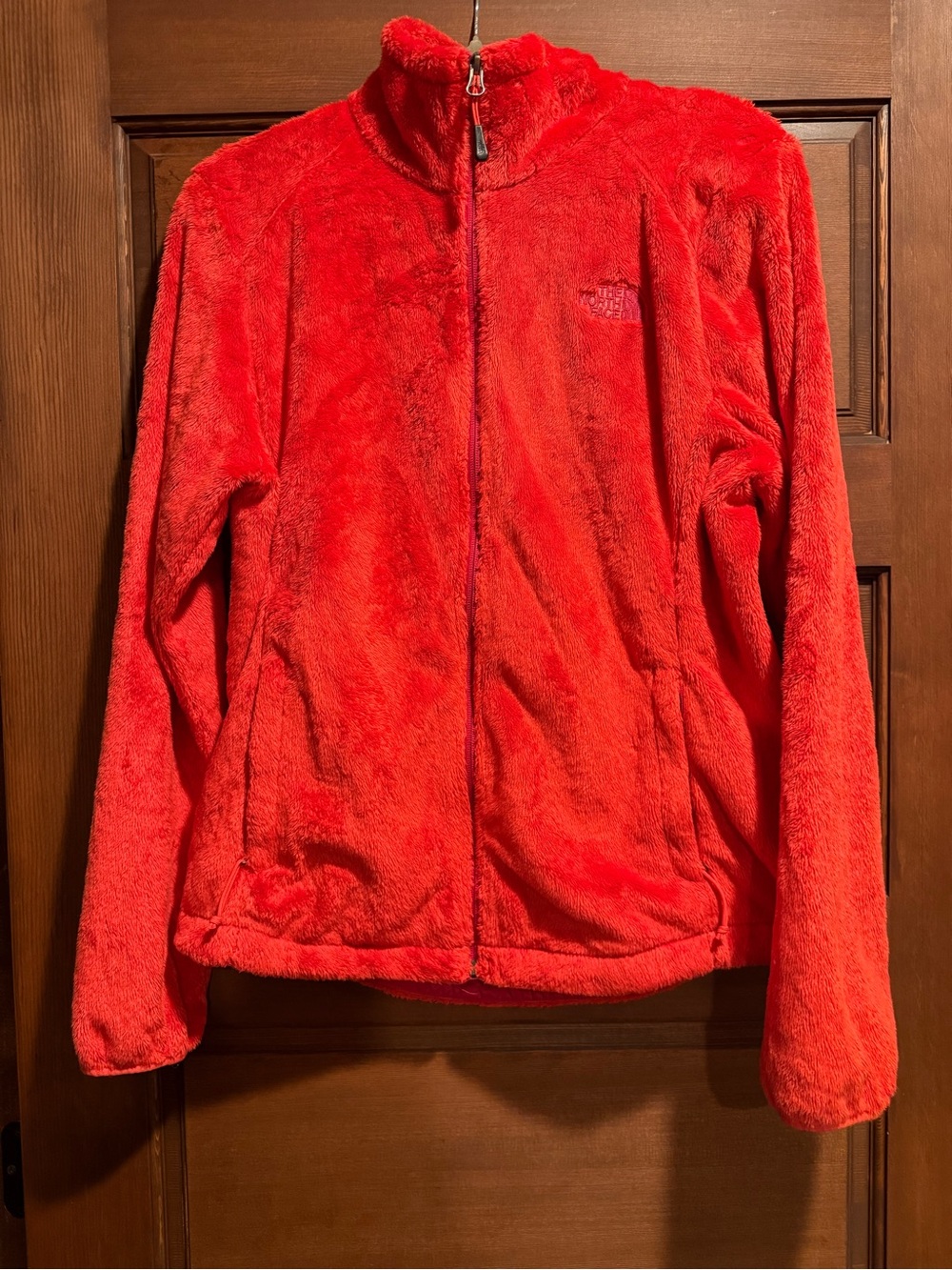 The North Face Plush Full-Zip Fleece Jacket in Red L NWOT SOFT!